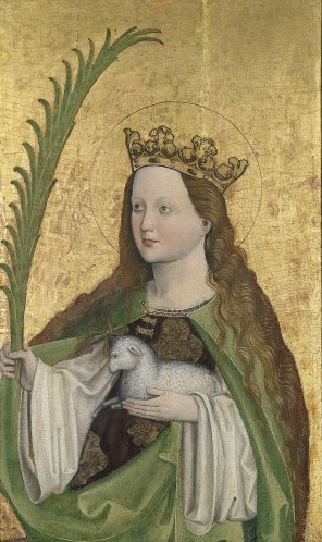로마의 성녀 아녜스_by Upper Swabian Master_photo by Dorotheum_circa 1480.jpg